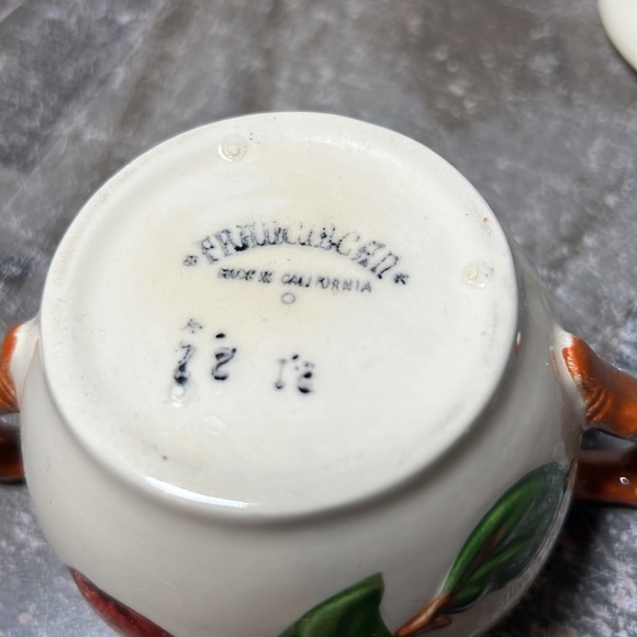 Vintage 70s Franciscan APPLE Sugar Bowl & Creamer Salt & Pepper Shakers Set Rare - Picture 13 of 13